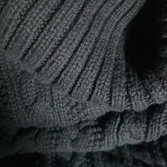 Cable Knit Turtleneck Cardigan Sweater Pullover Black Big Tall Men Size 2X NWT - Picture 7 of 10